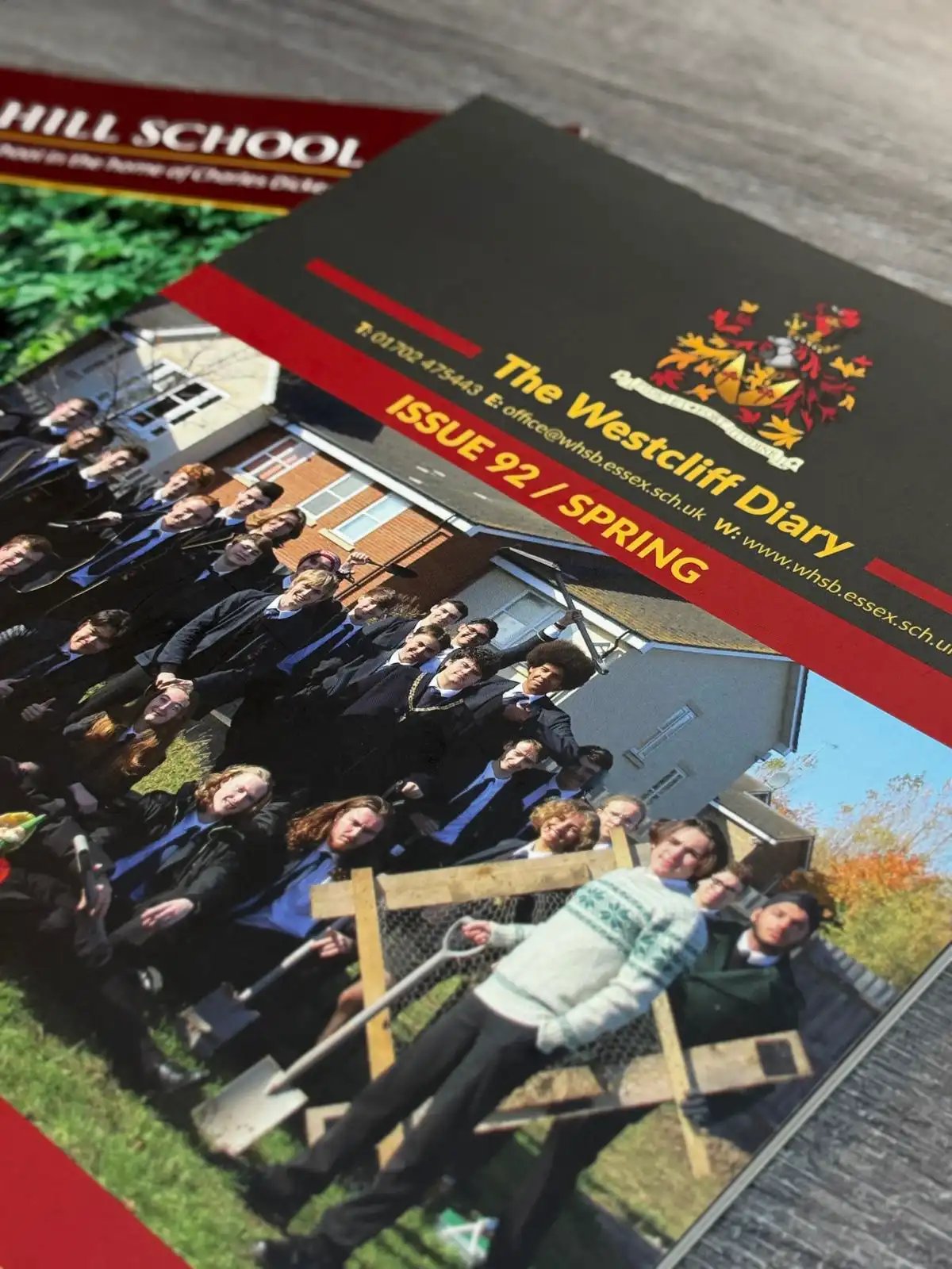 school prospectuses on table