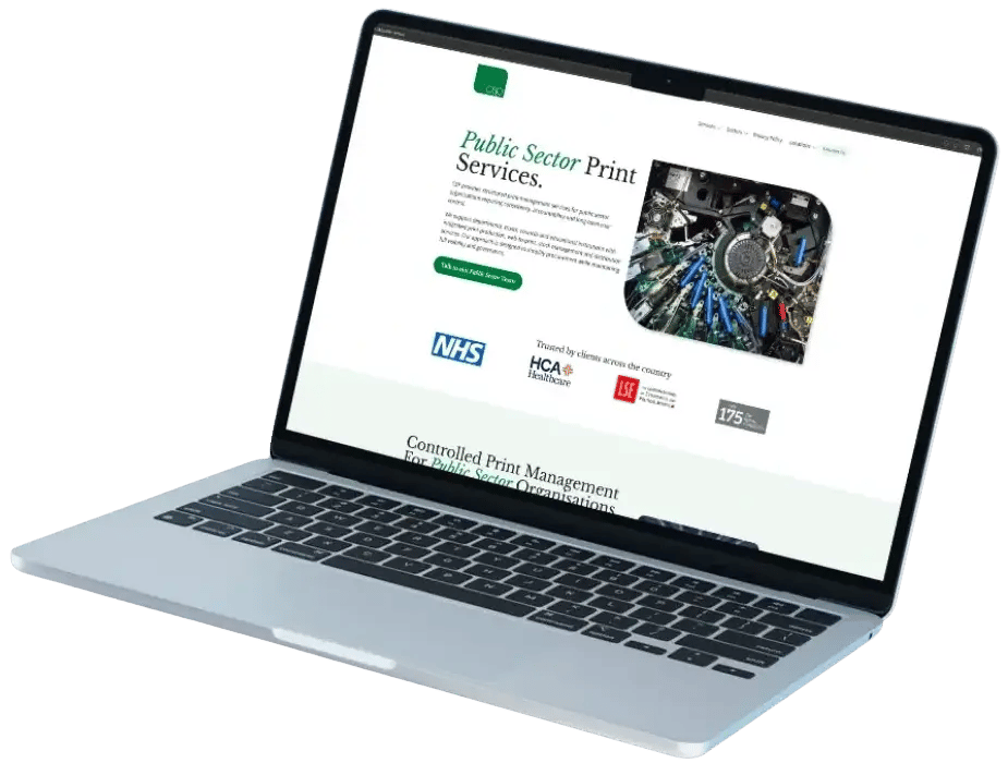 web to print on laptop screen