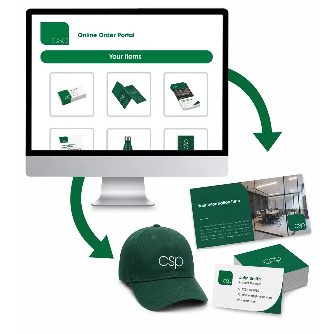 Image showing web to print on monitor and printed items Image showing web to print on monitor and printed items