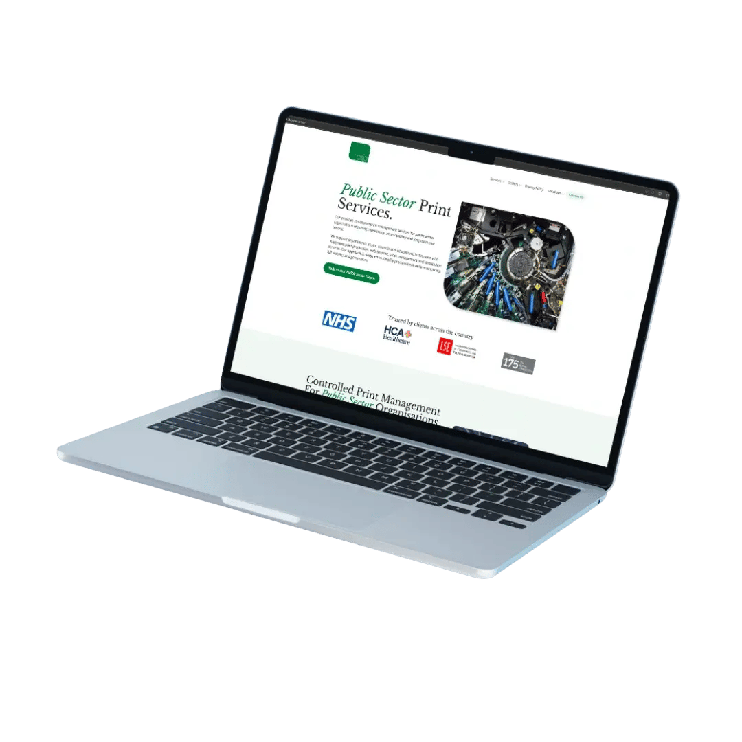 laptop with csp website open